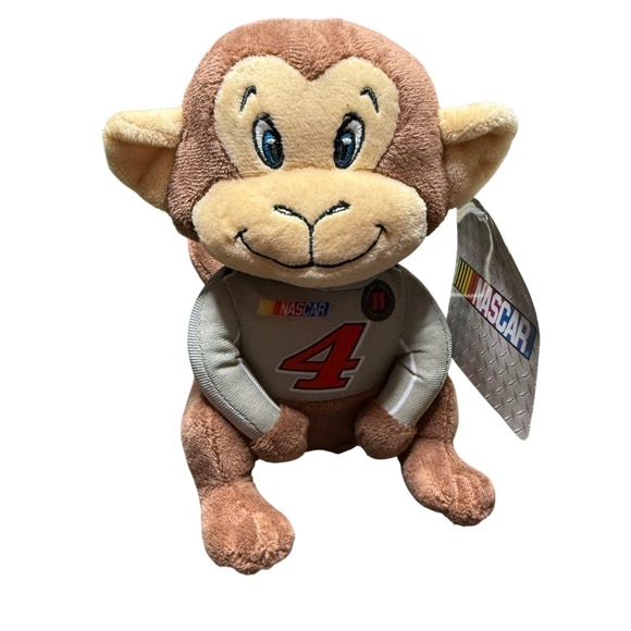 Kellytoy‎ NASCAR Monkey Plush #4 Kevin Harvick Racing Jacket Stuffed Animal - Picture 1 of 5